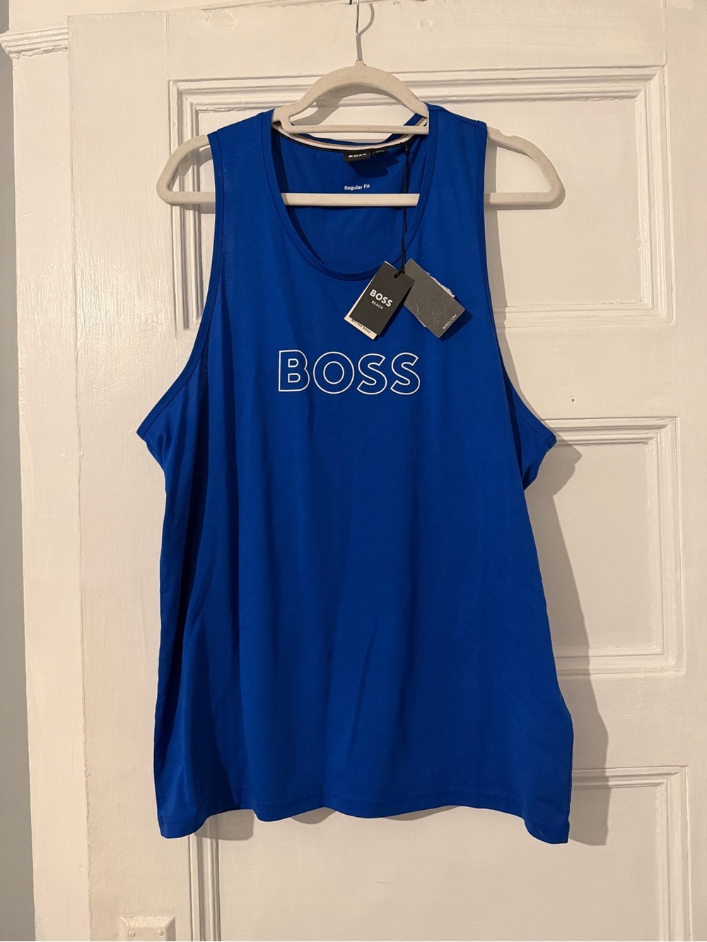 BOSS Men’s Royal Blue Logo Tank Top